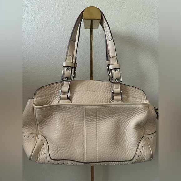 Coach Elegant Beige Leather Handbag - Picture 1 of 5